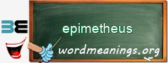 WordMeaning blackboard for epimetheus